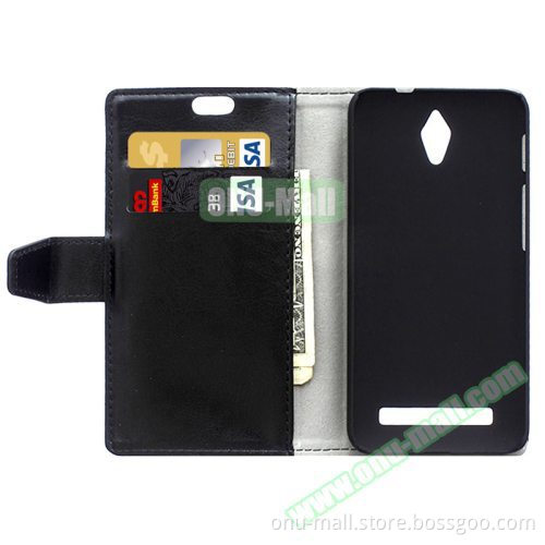 Cheap Price Crazy Horse Texture Leather Phone Case Cover for ASUS ZenFone C